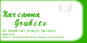 marianna grubits business card